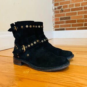 COPY - Women's UGG Australia Fabria Studs Black Fashion Suede Boots 1003235 siz…